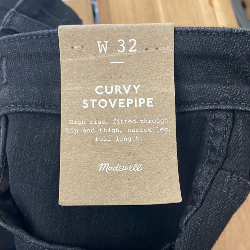 Madewell Curvy Stovepipe Jeans - Classic Black